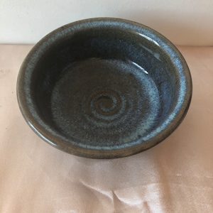Painted and varnished ceramic bowl, artisanal pottery
