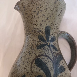 Large Artisanal Glazed Ceramic Pitcher - Origin France