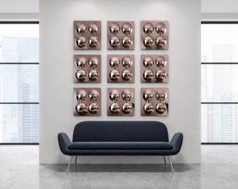 Lunaria roségouden bol bolle panelen (NEGEN PANELEN)