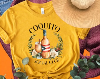 Boricua Coquito Christmas T-Shirt - Spanish Holiday Shirt - Unisex Crewneck Tee - Feliz Navidad Latino Christmas - Gift for Latinx Tradition