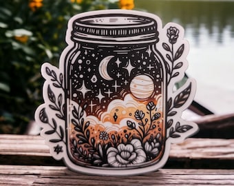 Sourdough Sticker - Waterproof Sourdough Starter Mason Jar and Sourdough Loaf Sticker Design - Premium Vinyl Sticker for Decorating Gift Set