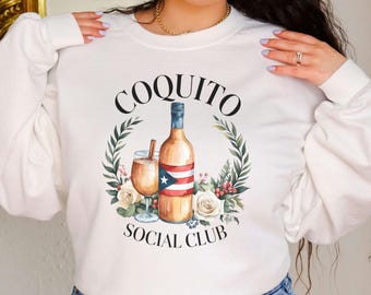 Hispanic Coquito Christmas Sweatshirt - Spanish Holiday Sweatshirt - Unisex Crewneck - Feliz Navidad Latino Christmas - Gift for Boricua