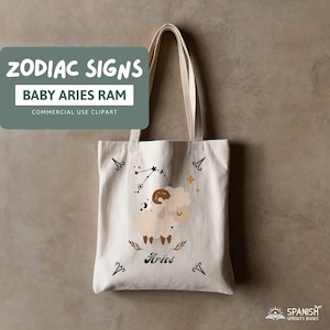 Baby Aries Ram PNG | Zodiac Clipart | High-Res Astrology Digital Art | Transparent Background | POD Design | DIY Printable File