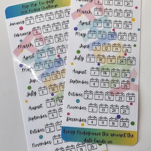 2026 Fridays savings challenge//savings challenge//cash stuffing//savings tracker//A6 tracker//budgeting challenge//laminated insert