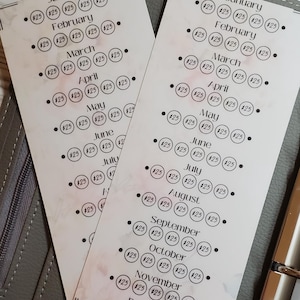 12-month savings challenge//laminated challenge//savings tracker//savings challenge//laminated tracker//1500 savings challenge//