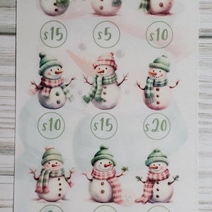 150-dollar Cozy snowman savings challenge//savings challenge//budgeting//A6 challenge//savings tracker//laminated insert//cash envelopes