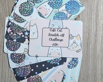 Cute Cat Scratch off challenge//budget//savings challenge//cash stuffing//scratch off
