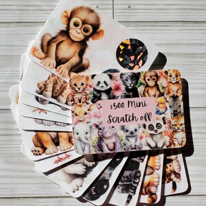 Baby jungle animal scratch off challenge//savings challenge//scratch off//budgeting/mini savings challenge
