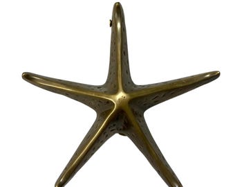 Solid Brass Starfish Door Knocker | Ocean Theme Decor | Beach House Accent