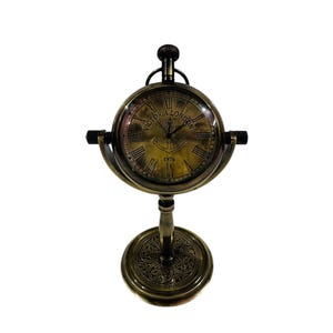 Brass Table Clock, Victoria London Clock, Shelf Clock, Housewarming Clock, Desk Clock, Retro Clock, Engraved Clock, Clock For Gift