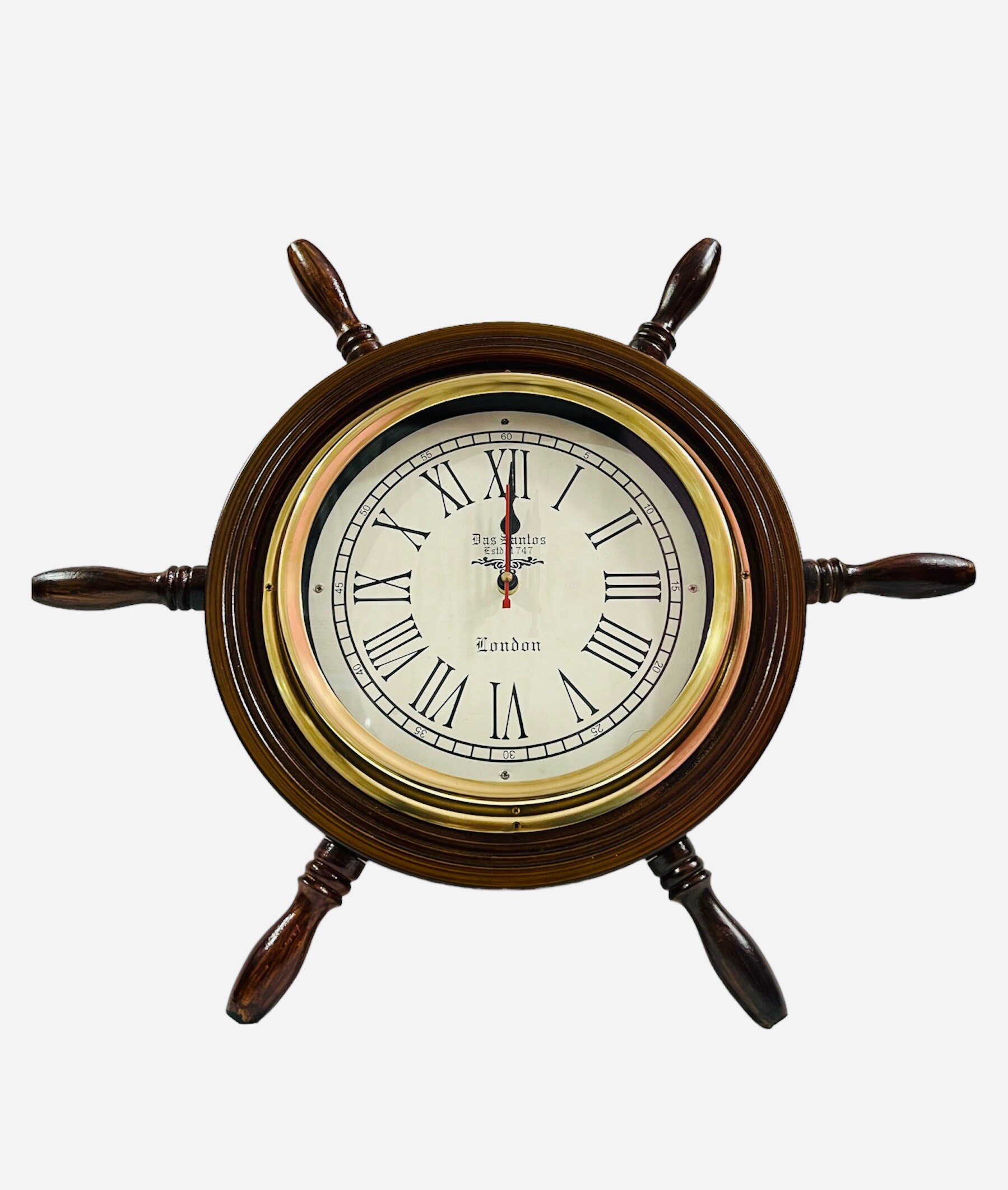 Nautical Wooden Ship Wheel Wall Clock - Maritime Home Decor (18'') - Etsy