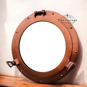 Brass Copper Finish Porthole / Window Porthole / Mirror Porthole / Wall Porthole / Ship Boat Porthole / Maritime Porthole /  Home Decorative