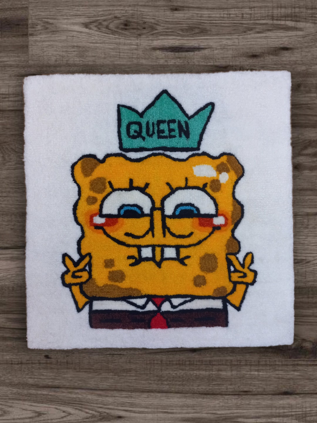 Tufted Carpet spongebob. Queen Etsy