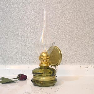 Green Oil Lamp Antique Style Hanging Kerosene Wall Lamp