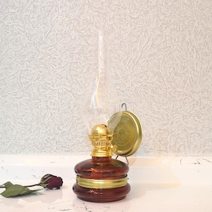Red Oil Lamp Antique Style Hanging Kerosene Wall Lamp