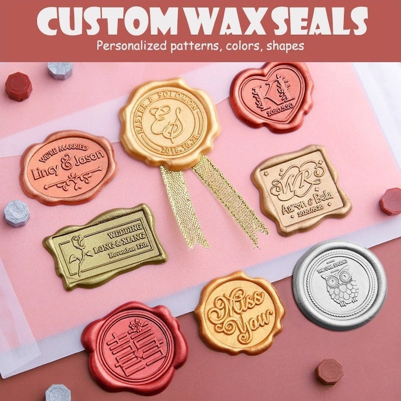 Custom Wax Seals Handmade Wax Seal Sticker Custom Logo and Etsy