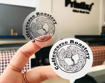 1000 Pieces 1.5&quot; Custom Vinyl Label | Bulk Personalized Labels | Logo Stickers | Coffee Stickers | Bottle Cup Sticker Labels