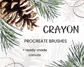 NEW | Crayon Procreate Brushes | Procreate Drawing Brushes | Drawing Procreate Brushes | Procreate Canvas