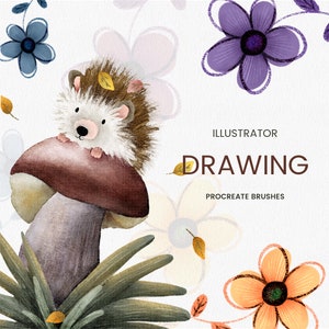 NEU | Illustrator Zeichnung Procreate Pinsel | Procreate Zeichenpinsel | Aquarell Procreate Pinsel | Skizzenpinsel für Procreate