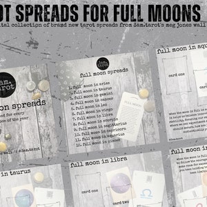 full moon tarot spread collection | tarot e-book | tarot spreads digital download | tarot spreads | tarot astrology spreads