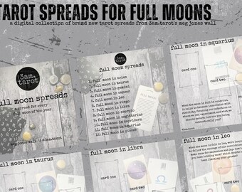 full moon tarot spread collection | tarot e-book | tarot spreads digital download | tarot spreads | tarot astrology spreads