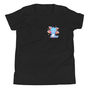 Cute Dragon T-shirt | Kids T-shirt | Colorful Dragon Print | Girls T-shirt | Studio Ghibli Style | Minimalist Chest Print | Cartoon Design