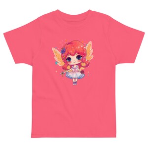 Fairy T-shirt | Toddler T-shirt | Fairy Print Design | Girls T-shirt | Pink T-shirt | Comfortable T-shirt | Cute Design | Cartoon Design