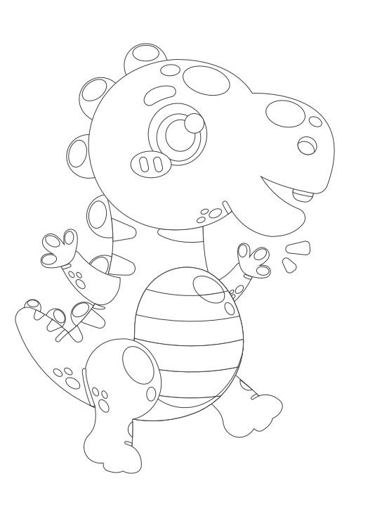 10 Digital Baby Dinosaur Coloring Pages for Kids, Dinosaur Activities ...