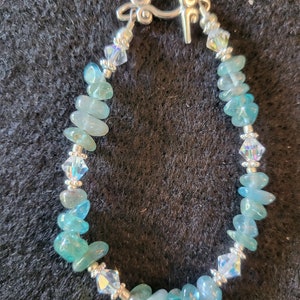 Bracelet Apatite Gemstone and Crystal Handmade Beaded Bracelet image 6