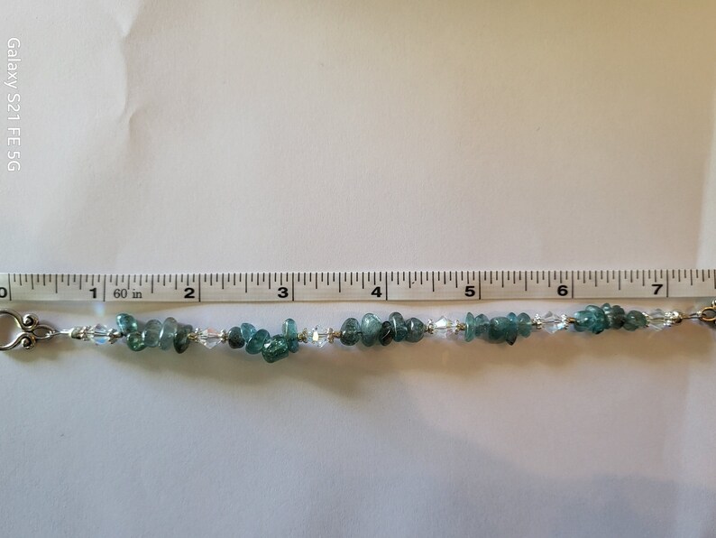 Bracelet Apatite Gemstone and Crystal Handmade Beaded Bracelet image 3