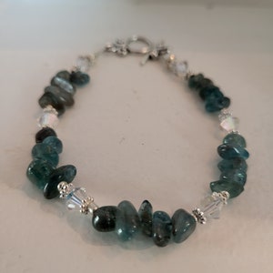 Bracelet Apatite Gemstone and Crystal Handmade Beaded Bracelet image 4