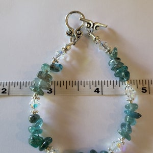 Bracelet Apatite Gemstone and Crystal Handmade Beaded Bracelet image 2