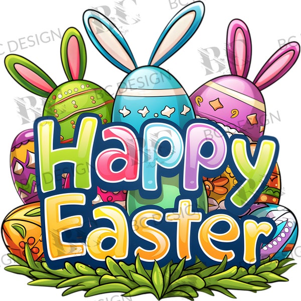 Happy Easter Png Sublimation Design, Easter Day png, Happy Easter Clipart, Instant Digital Download, Happy Easter Design, Groovy, Printable