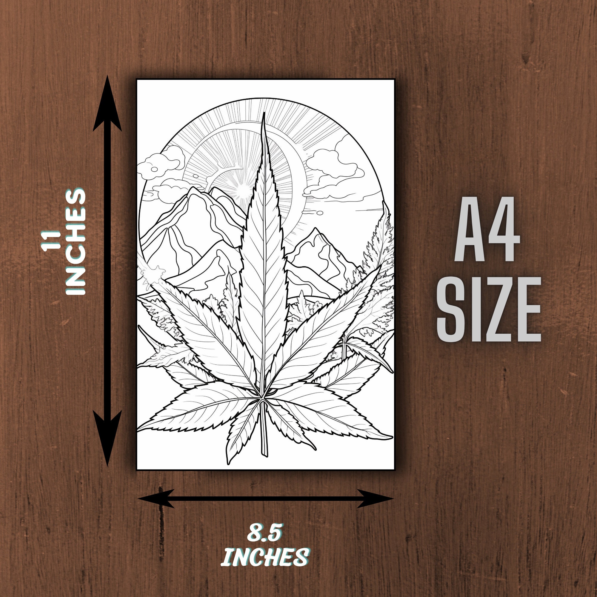 Stoner Coloring Page Weed Colouring Pages Smoking Cigarette - Etsy ...