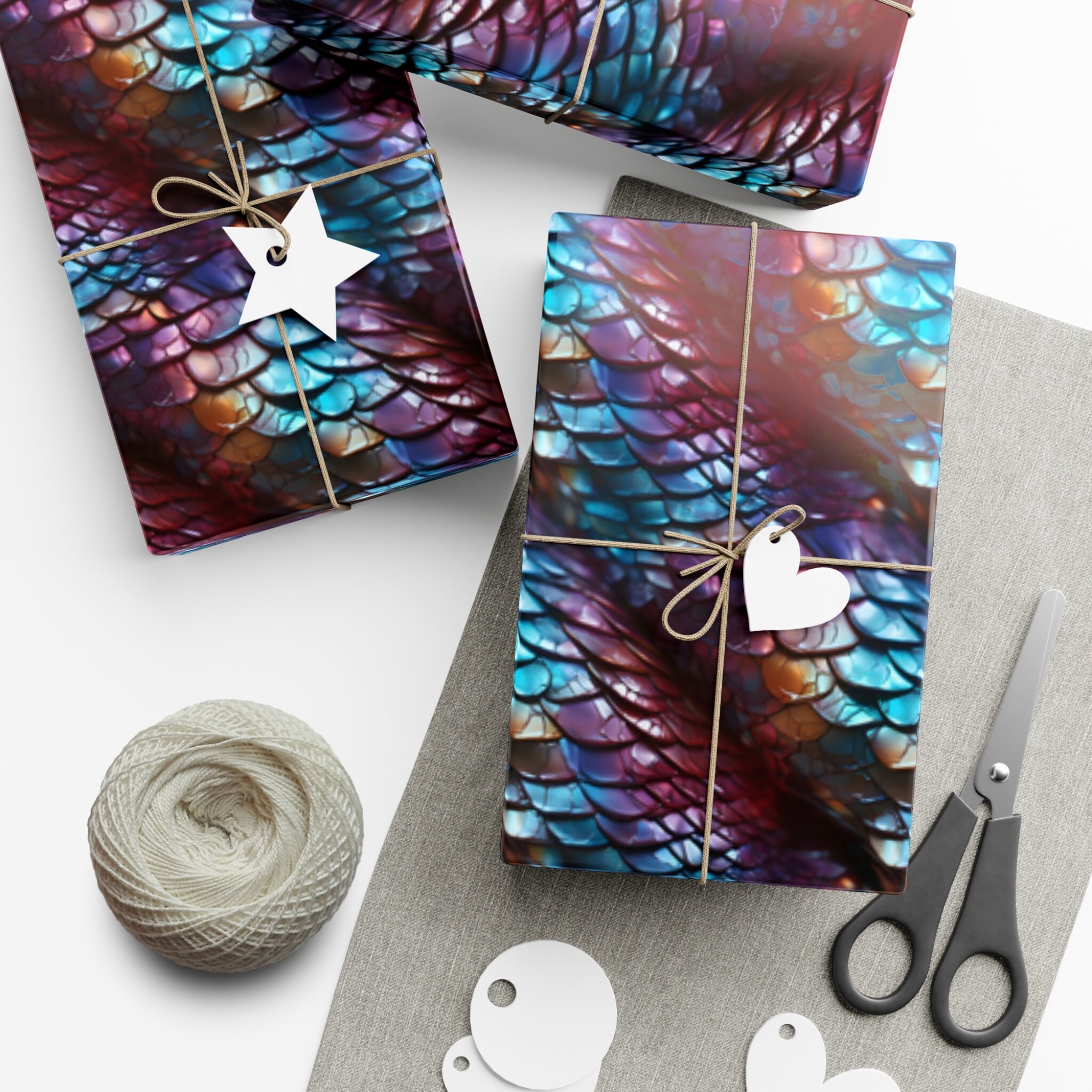 Dragon Scale Wrapping Paper Dragon Scale Gift Wrap Dragon Gifts Dragon