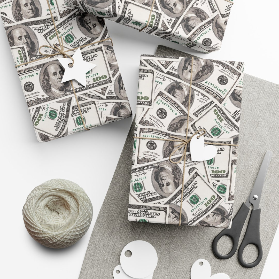 Dollar Bill Wrapping Paper Funny Money Wrapping Paper Etsy