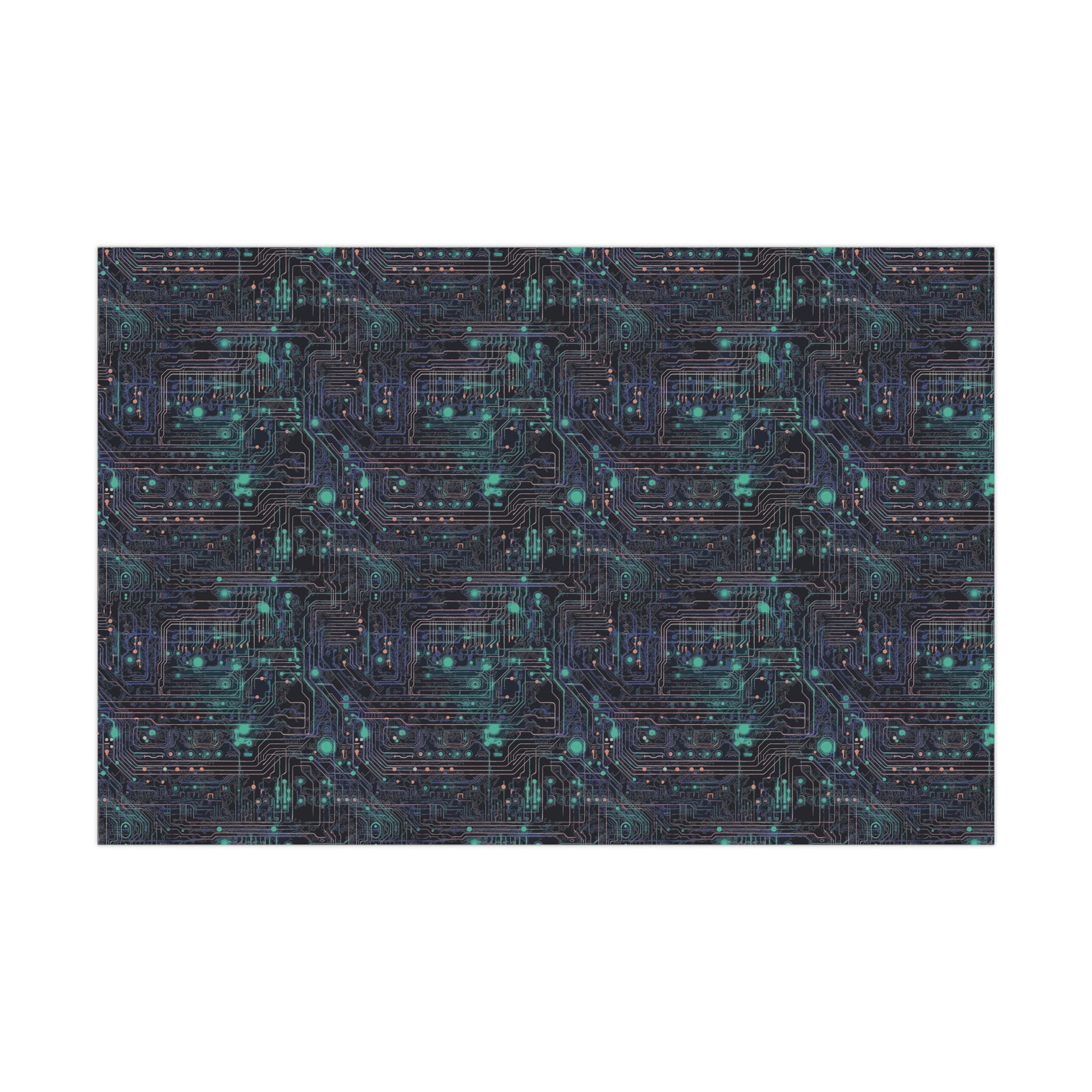 Circuit Board Wrapping Paper Tech Geek Gift Wrap Computer Geek Tech