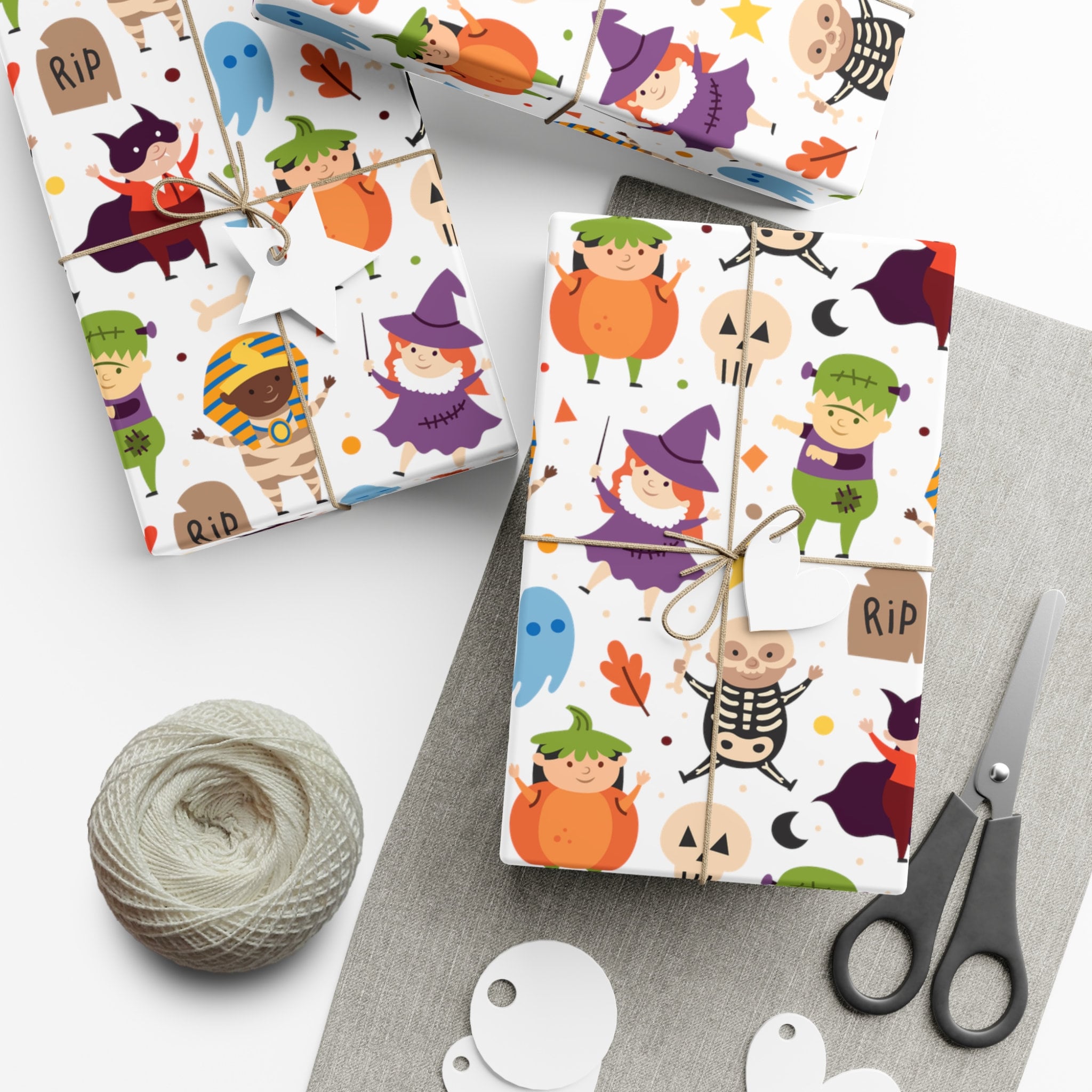 Trick Or Treat Wrapping Paper Halloween Wrapping Paper Spooky