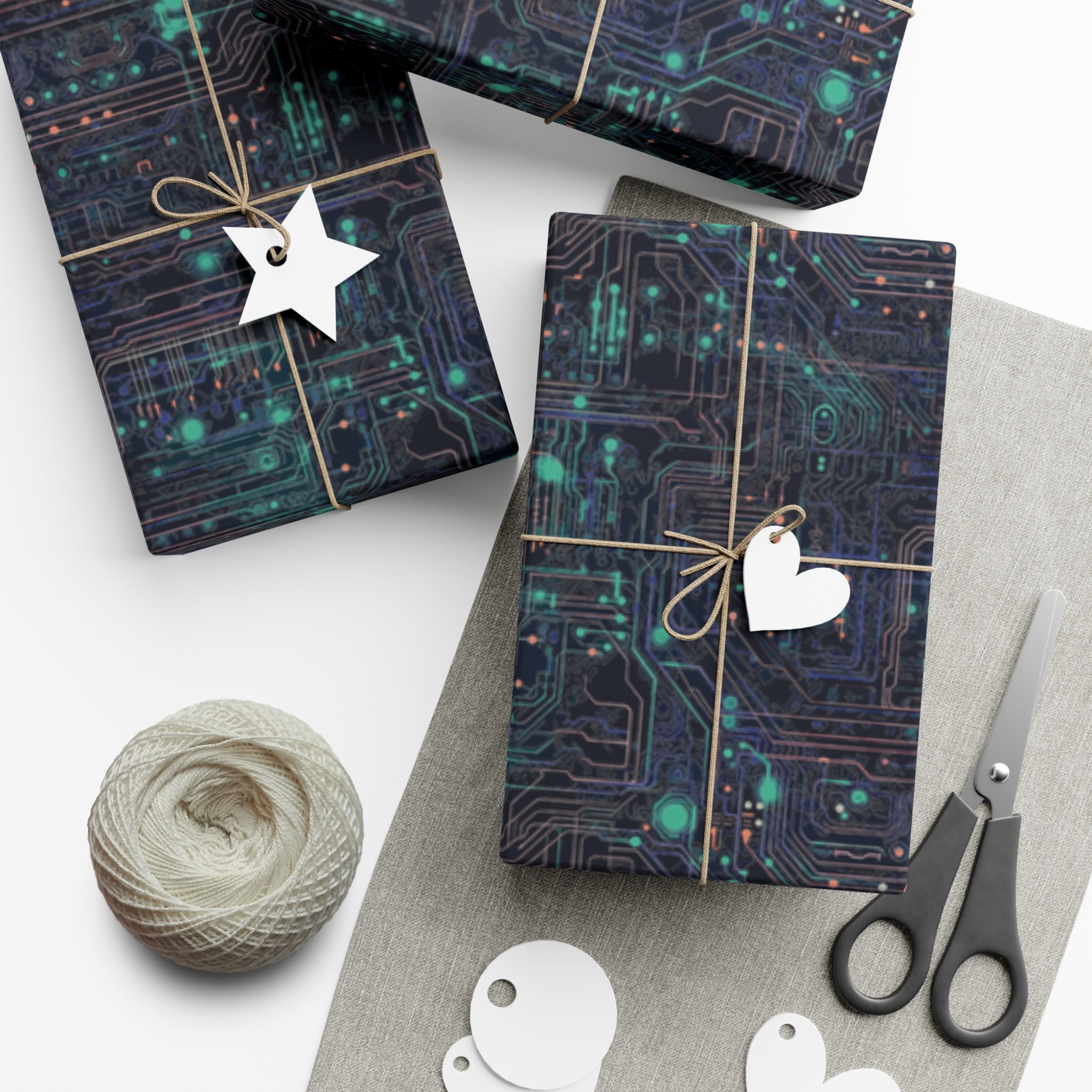 Circuit Board Wrapping Paper Tech Geek Gift Wrap Computer Geek Tech
