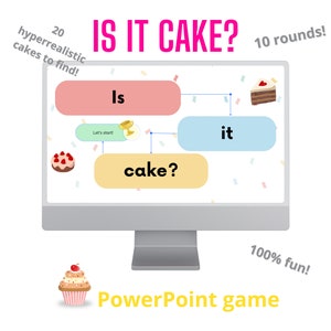 Is This Cake? PowerPoint Game  - 10 Rounds - PowerPoint Party Game - Guess Which Object Is A Cake - Virtual Team Building Game - Zoom Game
