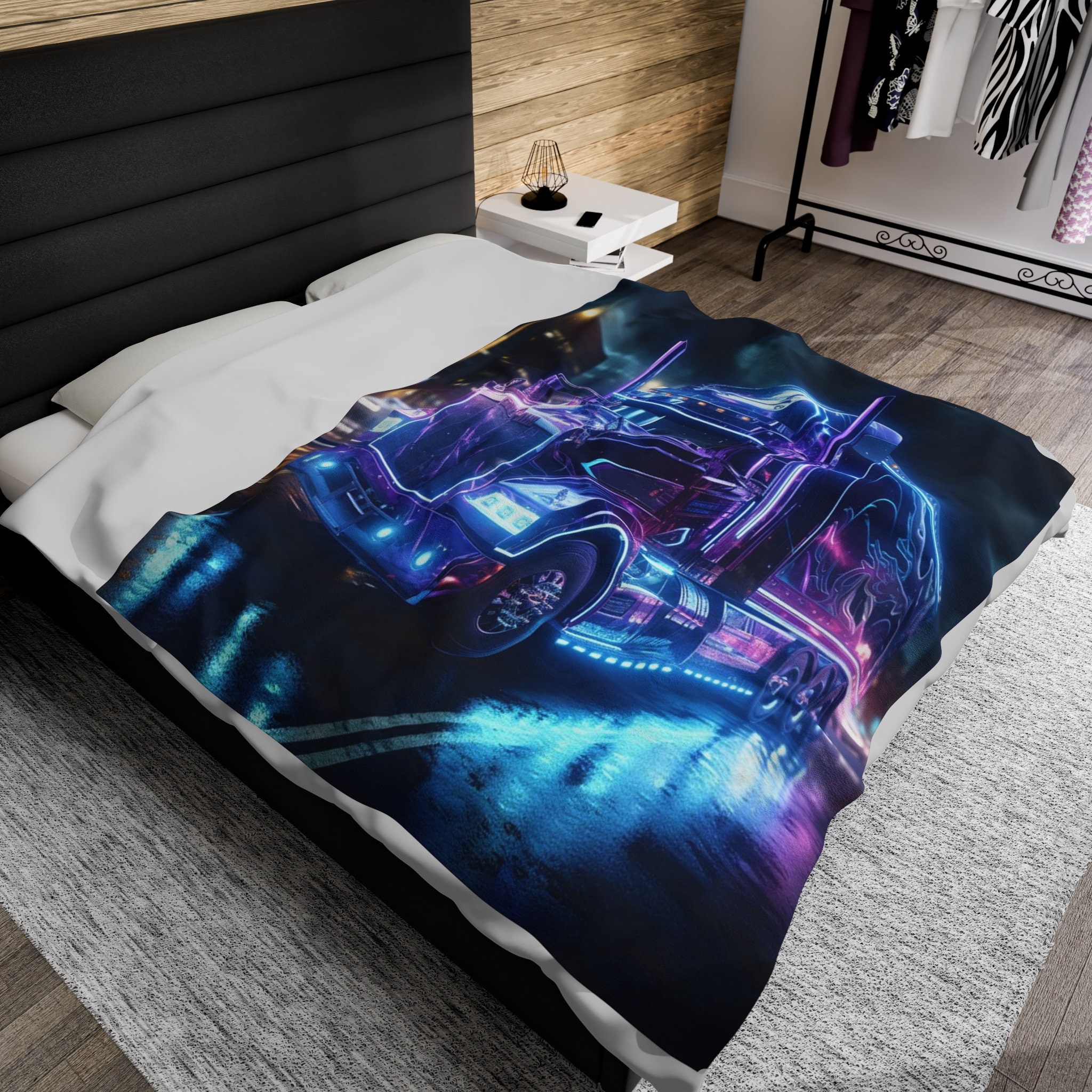 Semi Truck Velveteen Plush Blanket Semi Truck Home Decor Semi Truck Semi Truck Velveteen Plush Blanket Semi Truck Home Decor Semi Truck