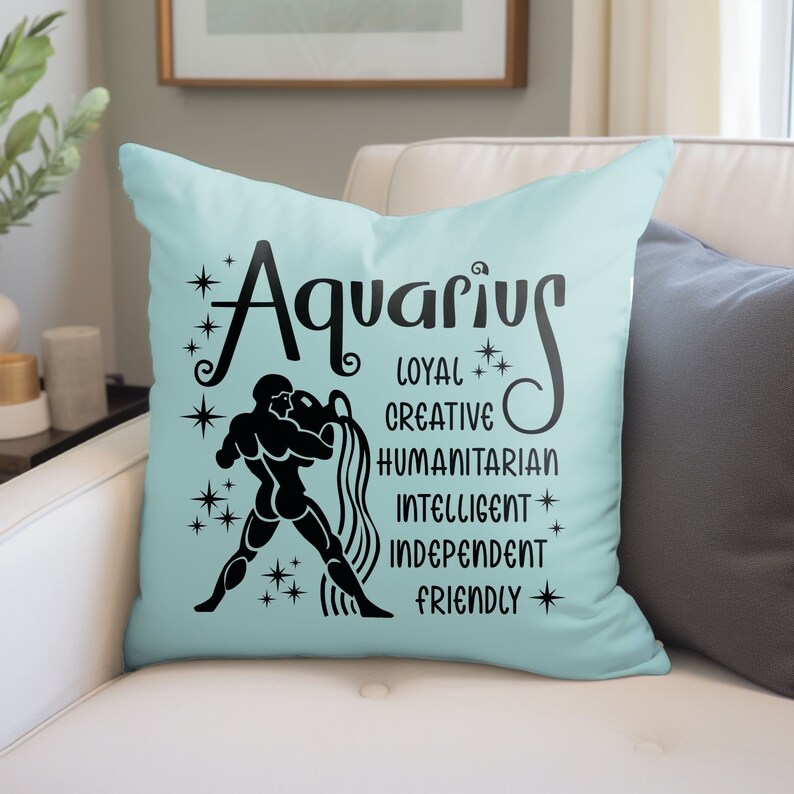 Zodiac Sign Square Pillow, Zodiac Decor, Astrology Gift, Horoscope