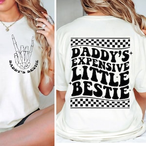 Papa's dure kleine bestie Svg Png, Pocket en Back Svg Png, Trendy Svg Png, Funny Toddler Shirt, Dad svg, Digitale Download