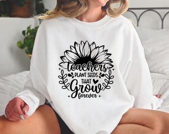 Los maestros plantan semillas que crecen para siempre Svg, Flor del maestro Svg, Regalos para el maestro Svg, Camisa divertida del maestro Svg, Png Cutfile Descarga digital