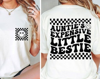 La pequeña bestia de la tía Svg Png, Pocket and Back Svg Png, Trendy Svg Png, Funny Toddler Shirt, Descarga digital, Auntie Svg Png