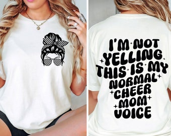 No estoy gritando Esta es mi voz de Cheer Mom - svg/png/jpg - Humor - Archivo digital - Descarga instantánea - Cricut - Silueta - Dos versiones