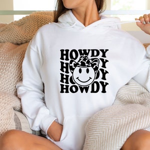 Howdy Svg, Howdy Yall Svg, Cowboy Smiley Svg, Cowboy Svg, Cowgirl Svg, Southern Svg, Western Svg, Howdy Yall Country Style Shirt Svg