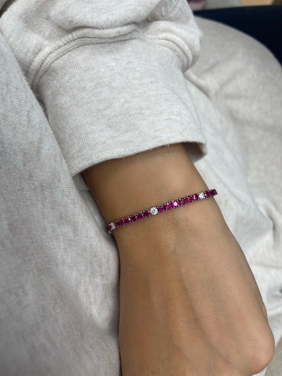 Bracciale Tennis con Zirconi Blu