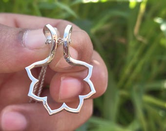 925 Silver Sunflower Ring Holder Necklace: Engagement Ring Keeper