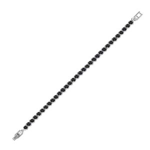 925 Silver Black Spinel Tennis Bracelet With Black Rhodium Plating inSterling Silver 925,Black Diamonds,Christmas gift,Black Tennis Bracelet